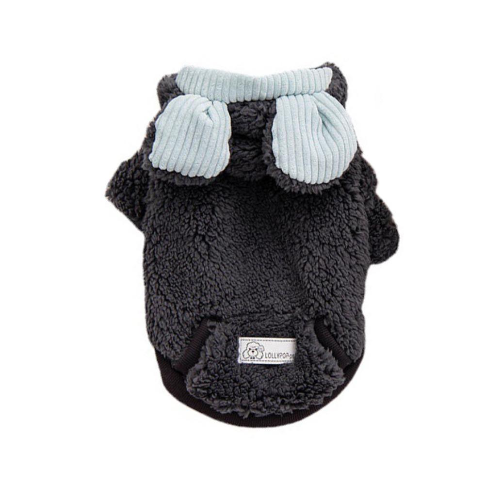 Cute Bear Ear Winter Dog Hoodie Soft Warm Dogs Coat Jacket Thickened Comfortable Puppy Plush Sweater for Cat Dogs