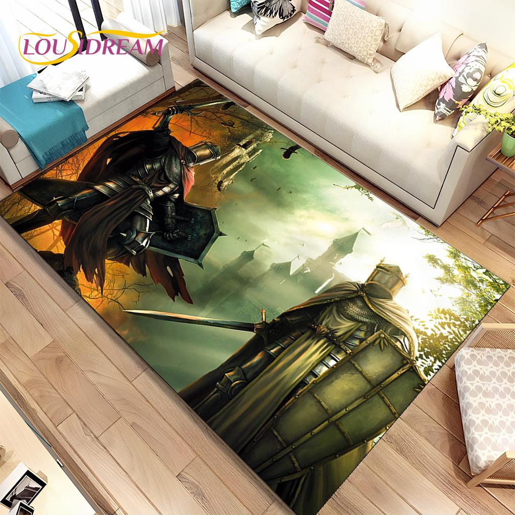 Cavalier Knight Templar Crusaders Games Area Rug,Carpet Rug for Home Living Room Bedroom Sofa Doormat Decor,Non-slip Floor Mat