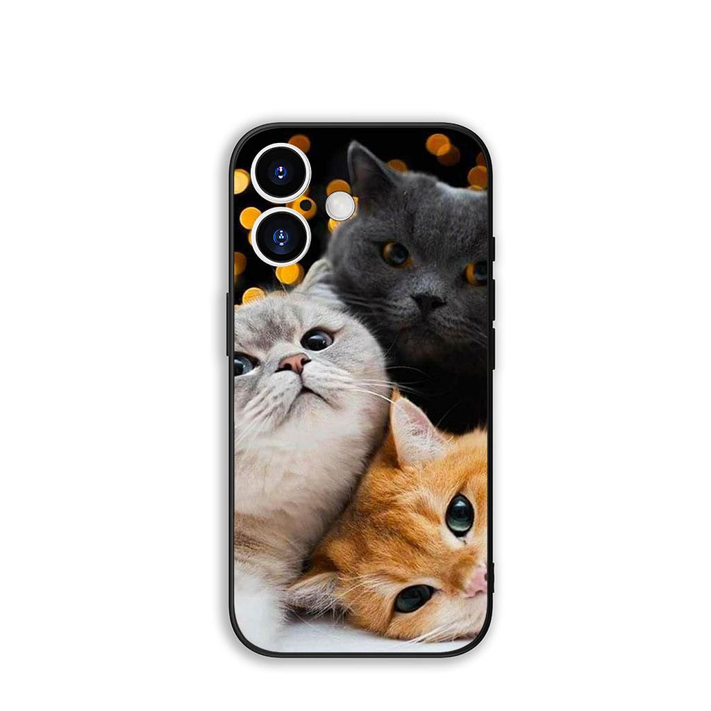 For Samsung Galaxy S25 S23 S22 S24 FE Ultra Plus A56 A05 A06 A15 A16 A57 S7 Edge Phone Cover Case Cat Meow