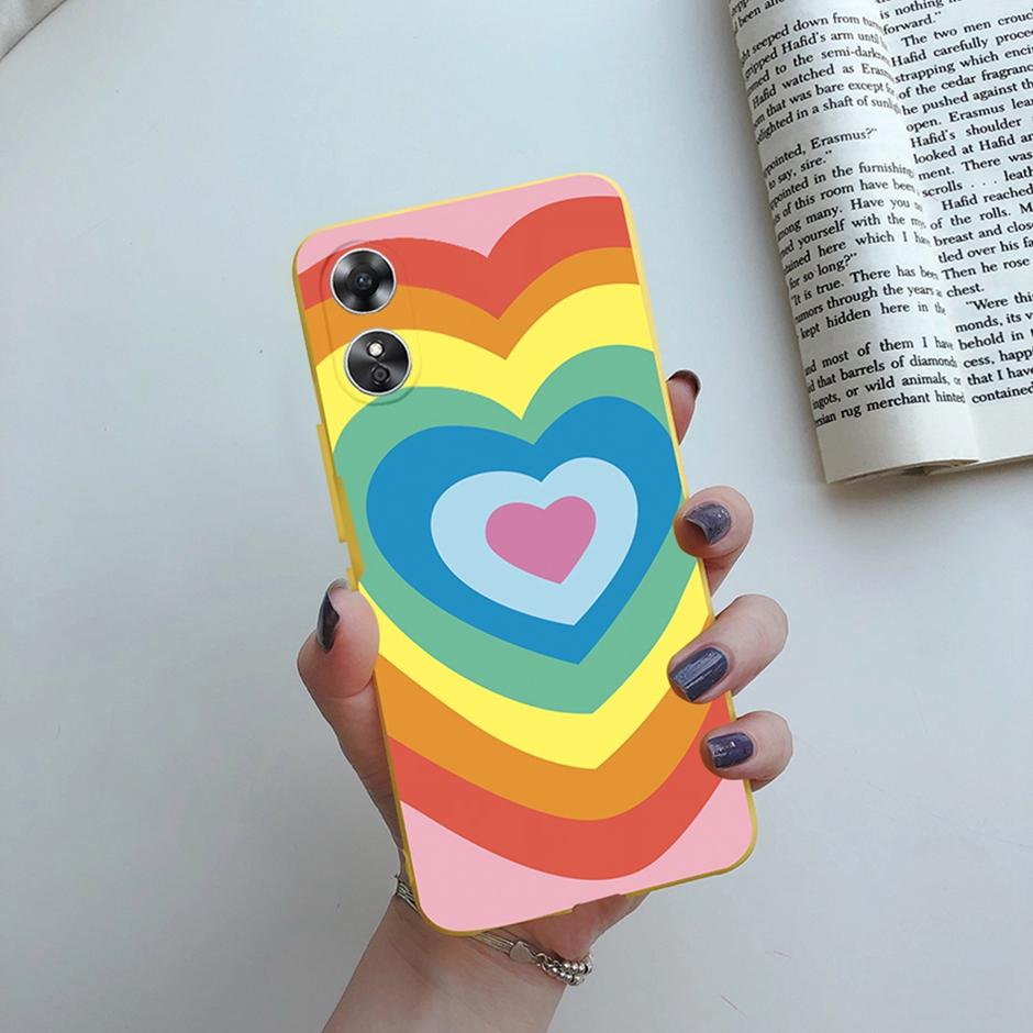 For OPPO A17 Phone Case CPH2477 Flower Butterfly Casing TPU Soft Silicone Back Cover for Oppo A17 A 17 Shell OppoA17 Bumper Capa
