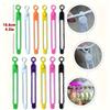 10pcs Reusable Silicone Cable Ties - Multi-Color Elastic Organizer for Headphones, Chargers, Mice & USB Cables, Travel-Friendly Storage Solution