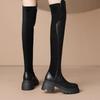 High Boots Autumn New Round Toe Sleeve Platform Block Heel Fashion Over-the-Knee Boots