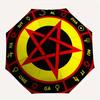 Pentagramm Symbol Aufkleber Mystisch Wicca Heidnisch Okkult Magie Dekorativ Wasserdicht Tragbar 3-fach Kompakter Regenschirm für Mich