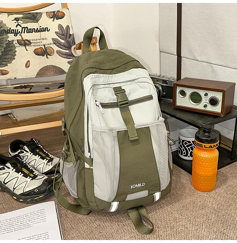 Schoolbag Outdoor Sports Large Capacity Nylon Backpack Women's Multifunctional Lightweight Student School Bag Hiking Hiking Backpack