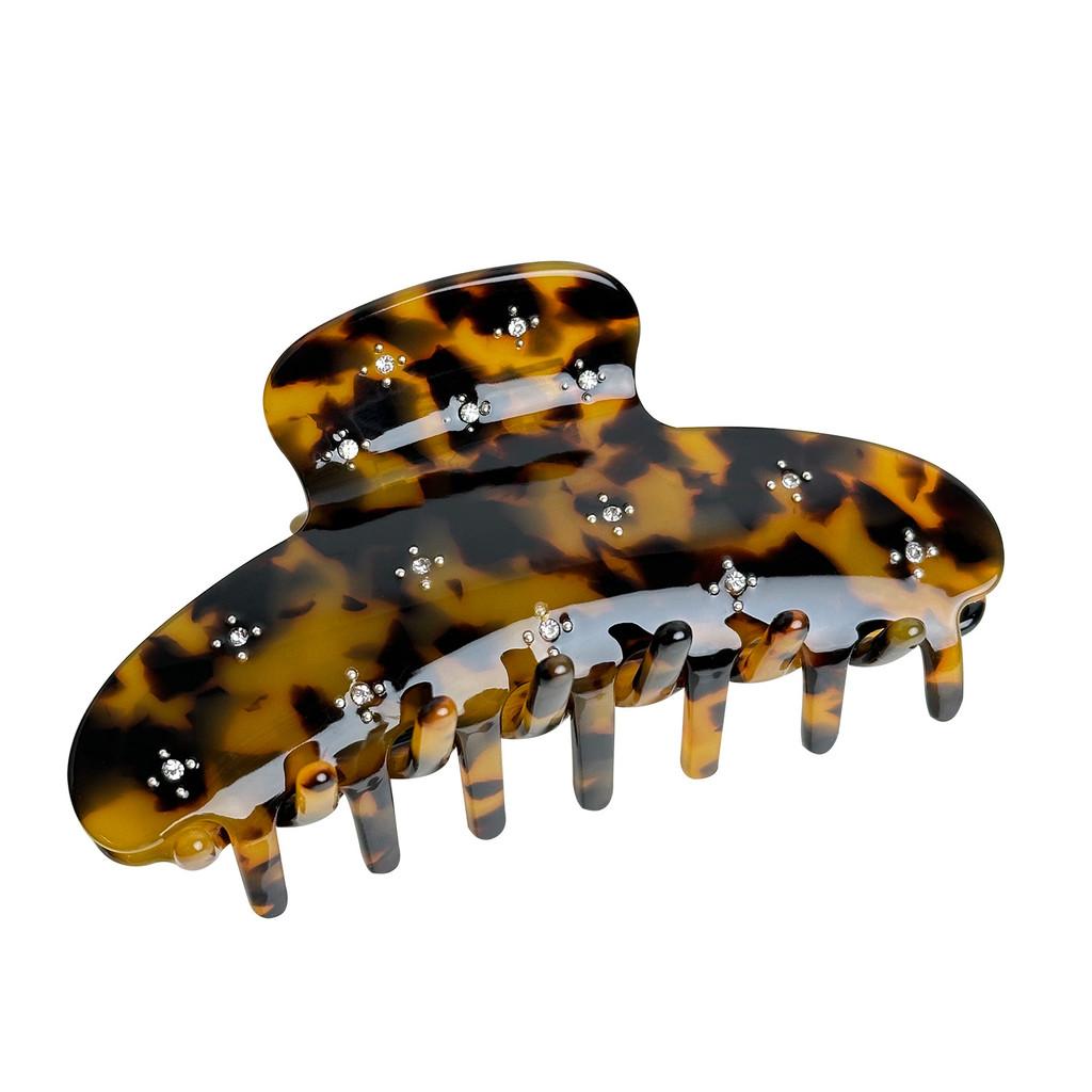 Fashionable Large Rhinestone-studded Acetate Hair Claw Clip For Stylish Women's Hairstyles