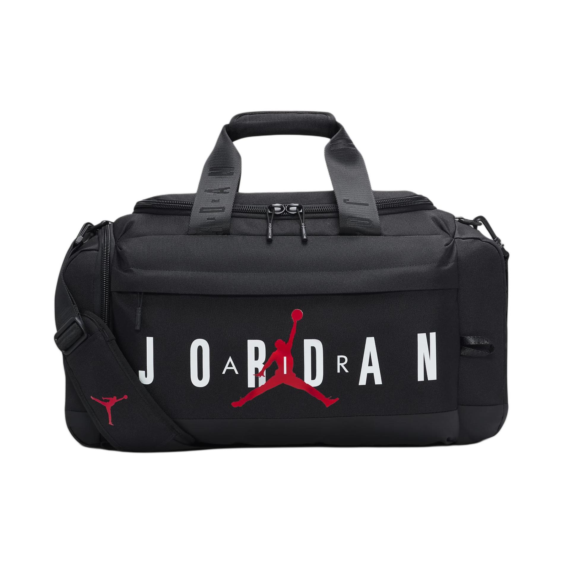 Jordan Air Classic Large Logo Large Capacity Zipper Closure Polyester Luggage Travel Bag Unisex luggage HF7296-010 Black