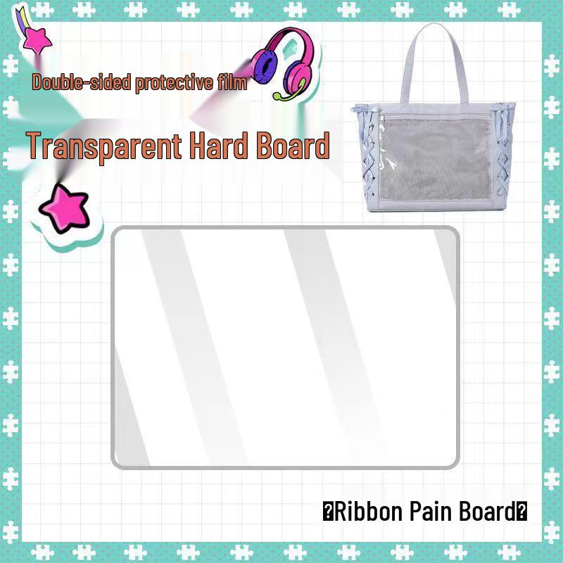 

Высокопрозрачная подложка для ита-бэга - Декоративный ПВХ-лист для DIY с лентой 30x21 cm