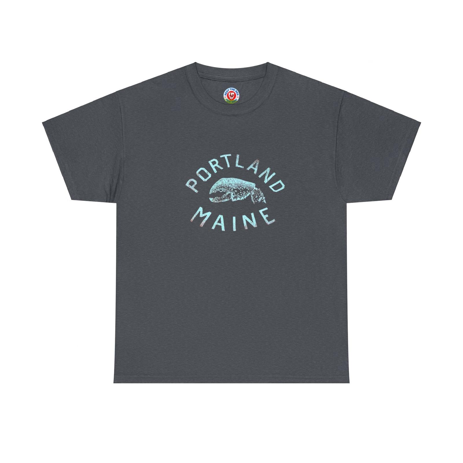 Maine Portland Maine ME Distressed look Unisex Heavy Cotton Tee S