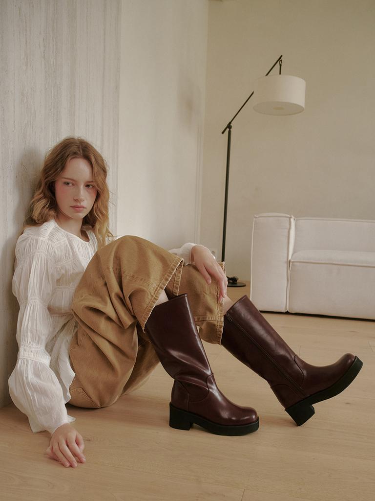 Metier Me1009 Bria Flatform Modern Long Boots Bria Platform Long Boots_2Color