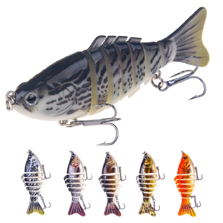 Multi Jointed Swimbait Fishing Tackle 10cm Fishing Lure Swimming Lures with Treble Hook 7 Segment Artificial Baits