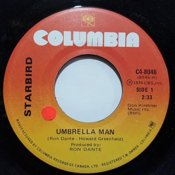 

7-дюймовая пластинка STARBIRD 2 Umbrella Man C48046 CBS 1974 Канада Рок Б/у