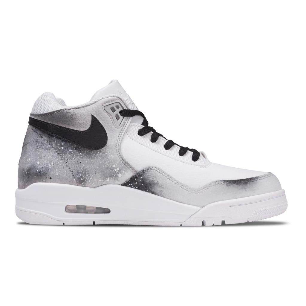 Nike Flight Legacy Starlight Isle Ash Mi-haut Chaussures de Basketball Vintage Homme Noir Gris BQ4212-101(Team365-)
