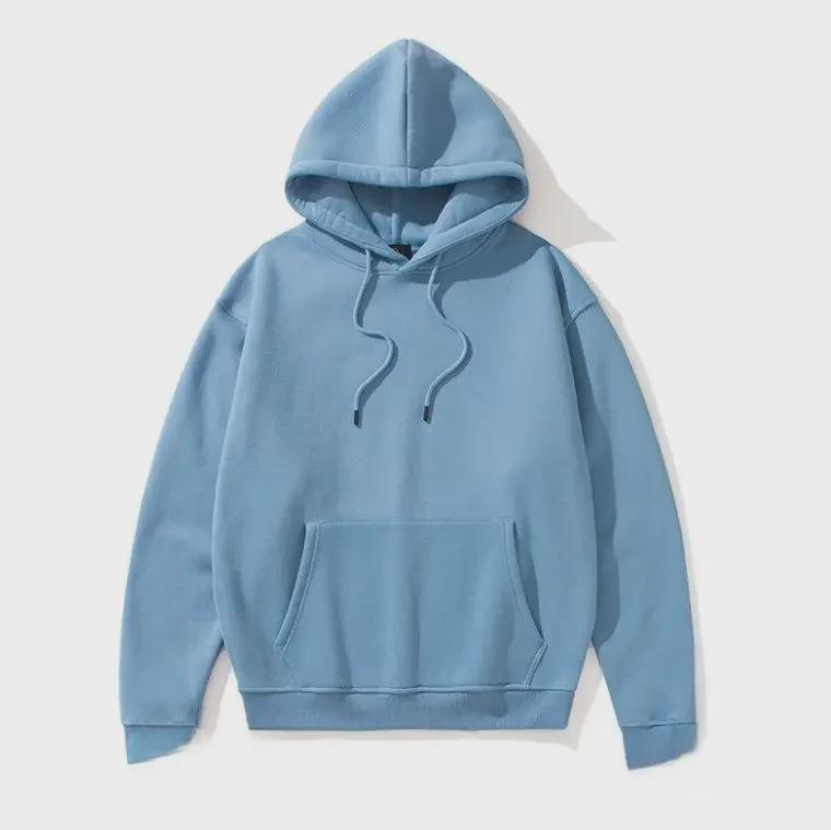 Unisex BF styl mikina s kapucí zimní svetr: Útulný samet, hořčicová a fluorescenční zelená, volný střih