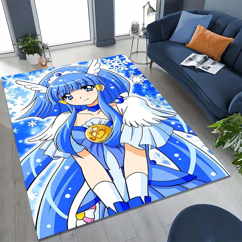 Cute Cartoon Pretty Cure Pattern Rug, Large Area Non-slip Washable Rug,, Suitable for Bedroom Home Decoration.666