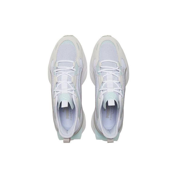 Puma Pwrframe Series Op-1 Handcraft Fabric Sports Comfort Low-Top Lifestyle Shoes Unisex Sneaker White Light-Gray 383709-02