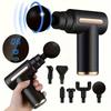 Portable Deep Tissue Massager USB Rechargeable Fascia Gun with6A Massage head6Variable Speed Adjustment At Will, High-definition LCD Screen,