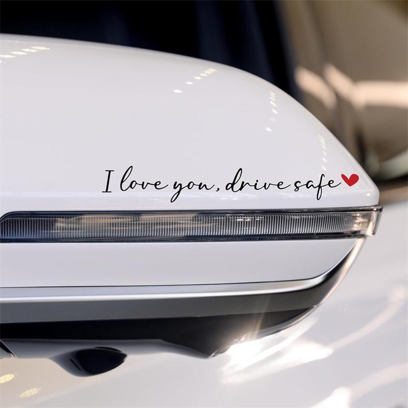 I Love You Drive Safe Car Mirror Stickers Affectionate Reminder Heartfelt Safety Reminder For Women Drivers Car Interior Sticker