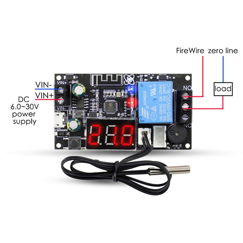 WIFI Remote Thermostat High Precision Temperature Controller Module Cooling Heating APP Temperature Collection Temperature Alarm