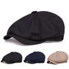 Gorras de Periodista Retro para Hombre Boinas con Puntadas Gorra Otoño Invierno Sombreros Octogonales Vintage Gorras