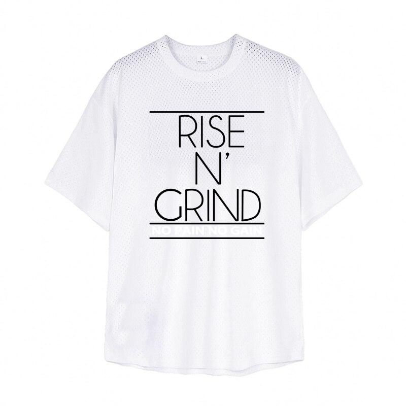 

Muscleguys, удобная спортивная одежда, летняя мужская сетчатая дышащая тонкая футболка с короткими рукавами для бодибилдинга, топы NO PAIN NO GAIN XXL белый