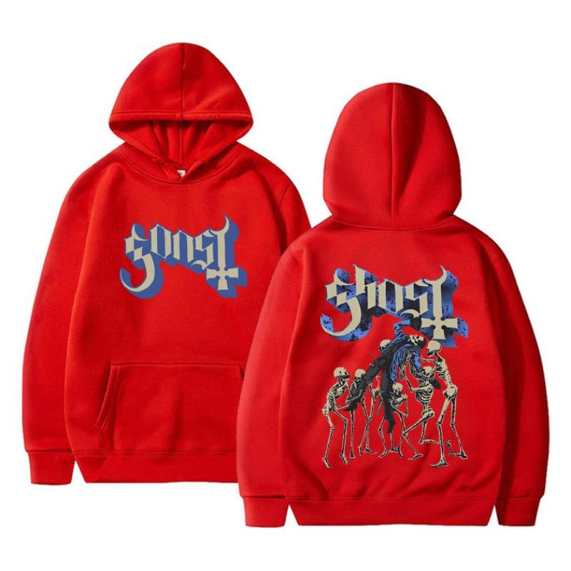 Rock Band Ghost Hoodie Skeleton Graphic Hoodies Men Vintage Hoodies Women Men Long Sleeve Hooded Sweatshirts Unisex Cool Casual