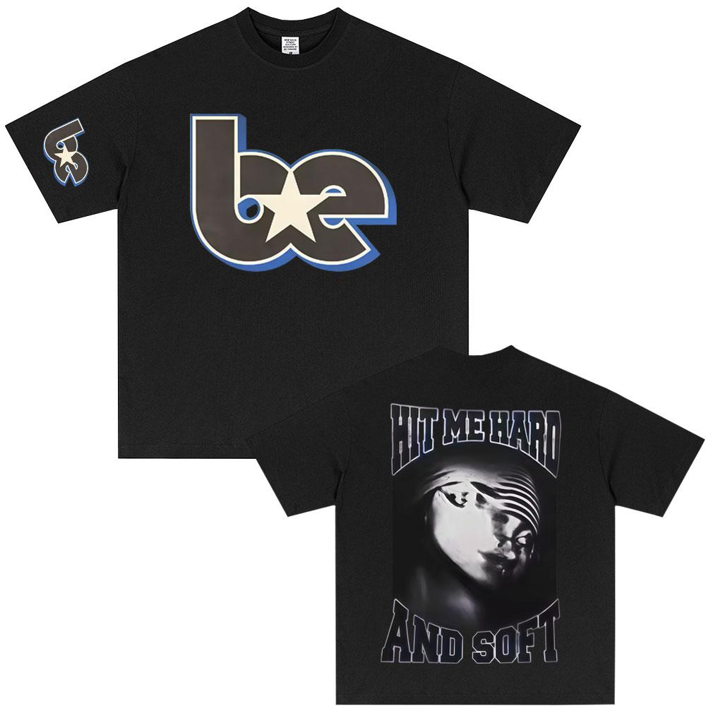 

2026 SpringSummer Hit Me Hard and Soft Merchandise Fan Gifts Mens and Womens Fashion Casual TShirts 2XL