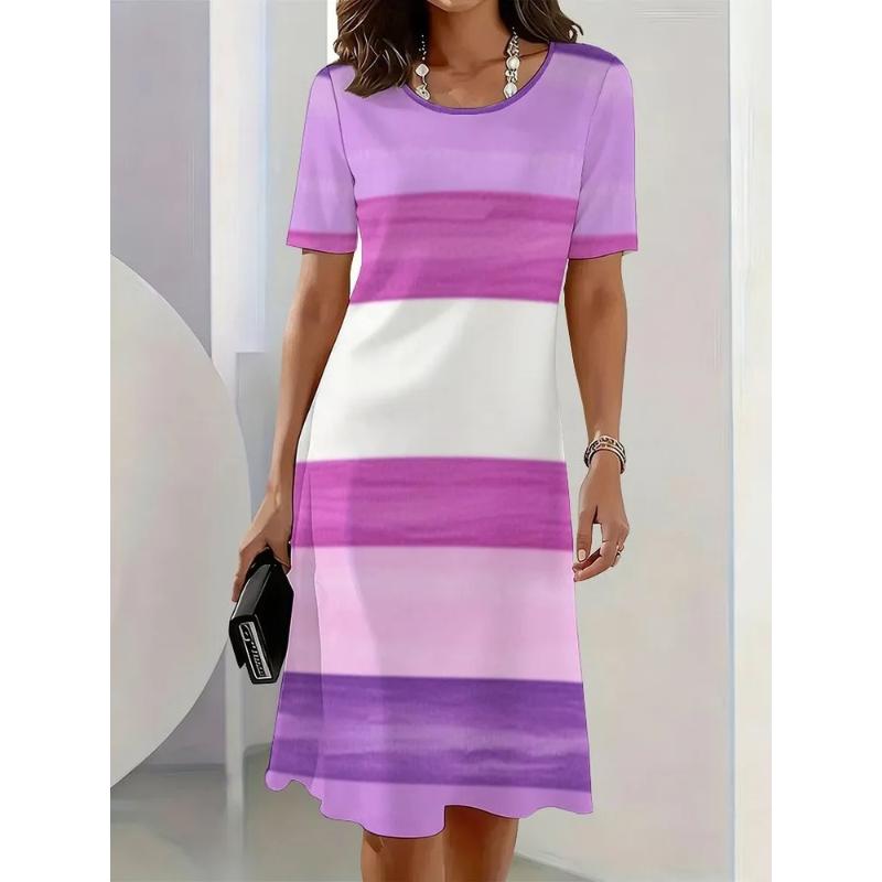 Stylish Simple Women's Dress Loose Versatile Casual Dresses