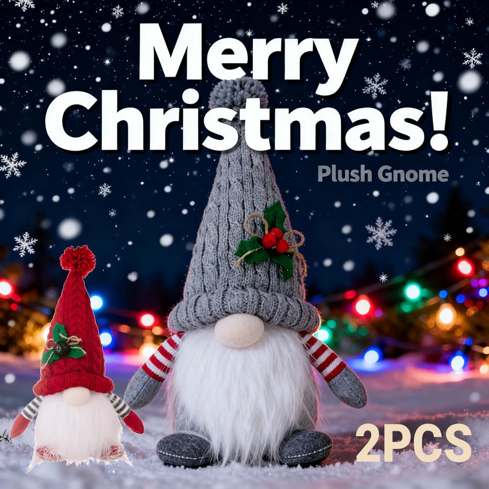 Christmas Faceless Plush Gnome Cute Tabletop Santa Figurine Christmas Handmade Nordic Elf Decorations Xmas Home Window Ornaments