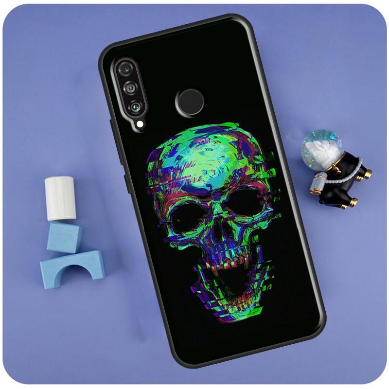 

Cool Spooky Skull Face Cover For Huawei Nova 10 9 SE 5T 11i 8i 7i 3i Y90 Y91 Y70 Y60 Y61 P40 Lite P30 P60 Pro Case Huawei P30 Lite