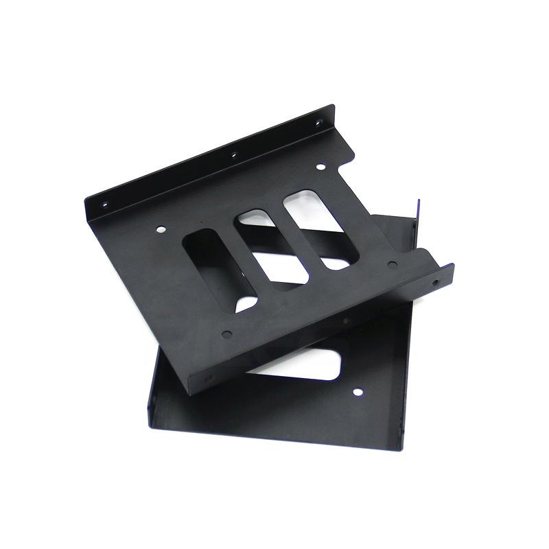 Black 2.5" Skids For Ssd To 3.5" Bay Caddy Tray Hard Drive Hdd Metal Mounting Dock Tray Bracket Adapter Converter Enclosure