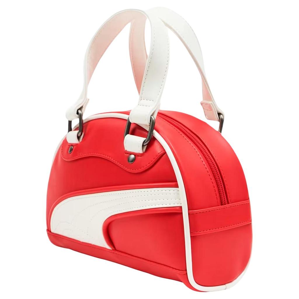 Puma Dámská mini taška přes rameno s pruhovaným zipem, PU, crossbody, červená 940933-03