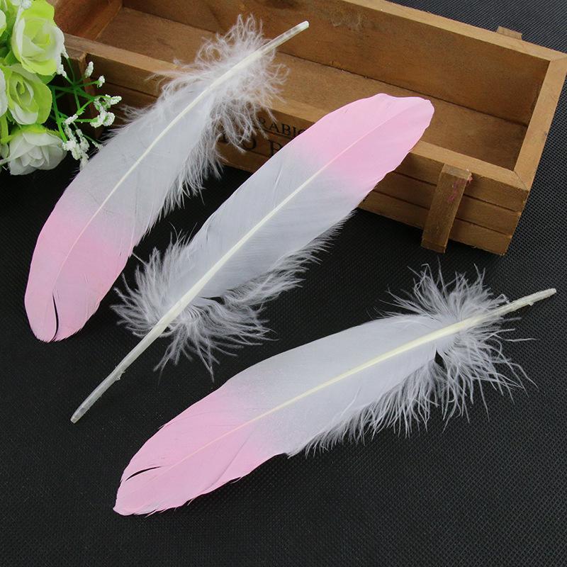 

50 шт.dy Ручная работа Перо Двухцветное Постепенный переход Перо Ювелирные аксессуары Аксессуары для одежды Перо