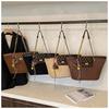 2025 Women's Fashion Textured Large-Capacity Frosted Chain Shoulder & Crossbody Tote Bag