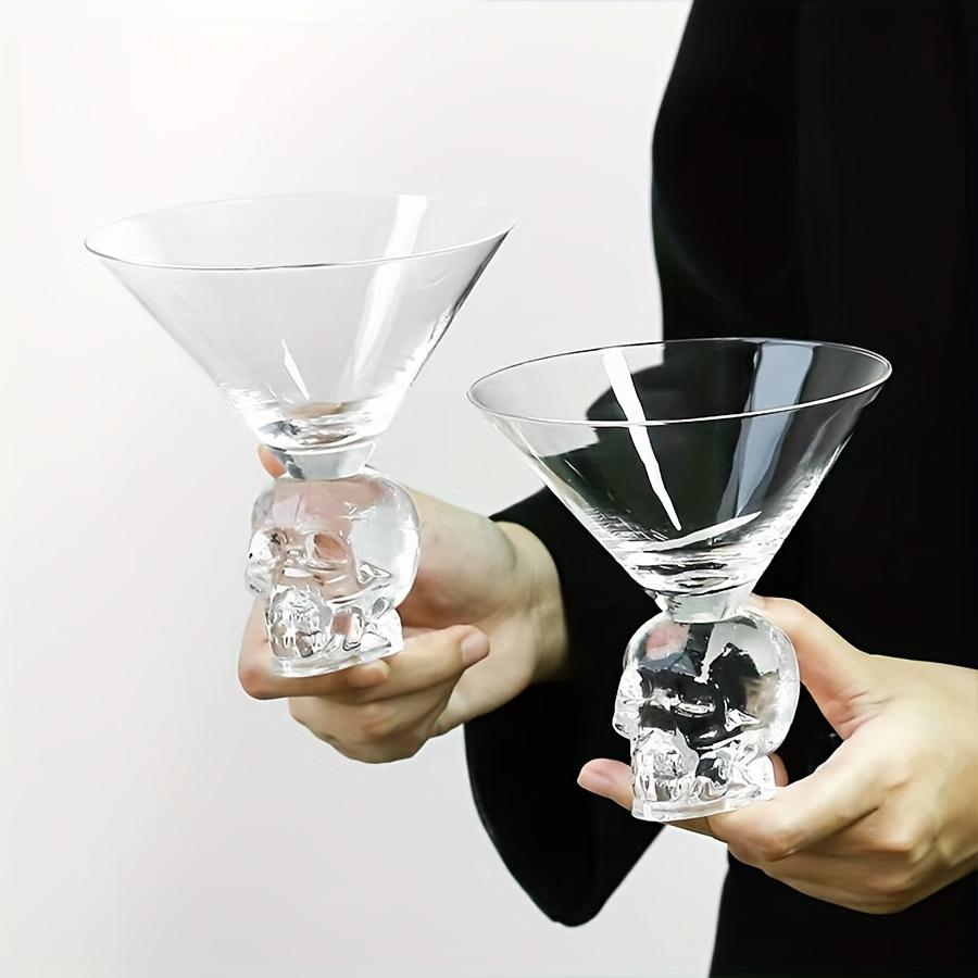 Skull Base Creative Cocktail Glass Thickened Vintage Glass Bar Home Cocktail Party Drinkware Juice Coffee Cold Drinks Soda Cup