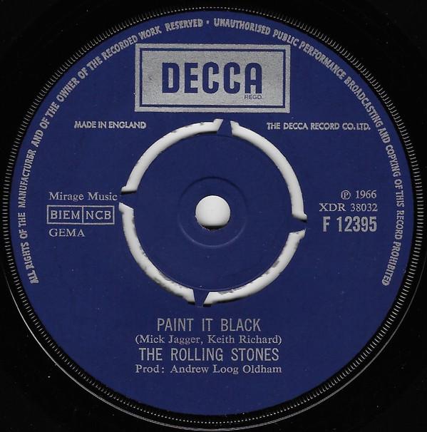 

7inch Record ROLLING STONES - Paint It, Black F12395 Decca 1970 UK Rock Used