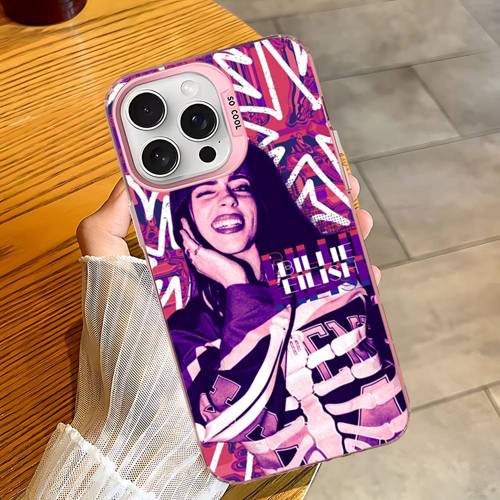 

B-Billie E-Eilishes Color Phone Case For iPhone 17 16 15 14 13 12 11 Pro Max Plus Pro Shell iPhone 13 pro