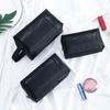 Borsa per trucco in rete nera Borsa per cosmetici trasparente da donna Borse portaoggetti portatili di piccole dimensioni da viaggio Custodia per asciugamani da viaggio