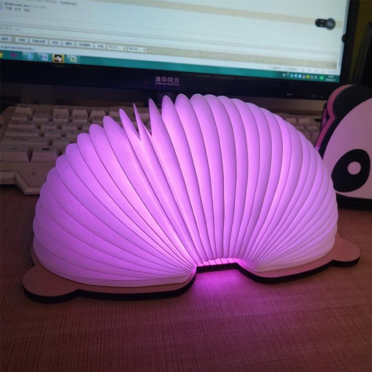 Christmas Creative Gifts Wooden Book Light Lamp Paper Lamp For