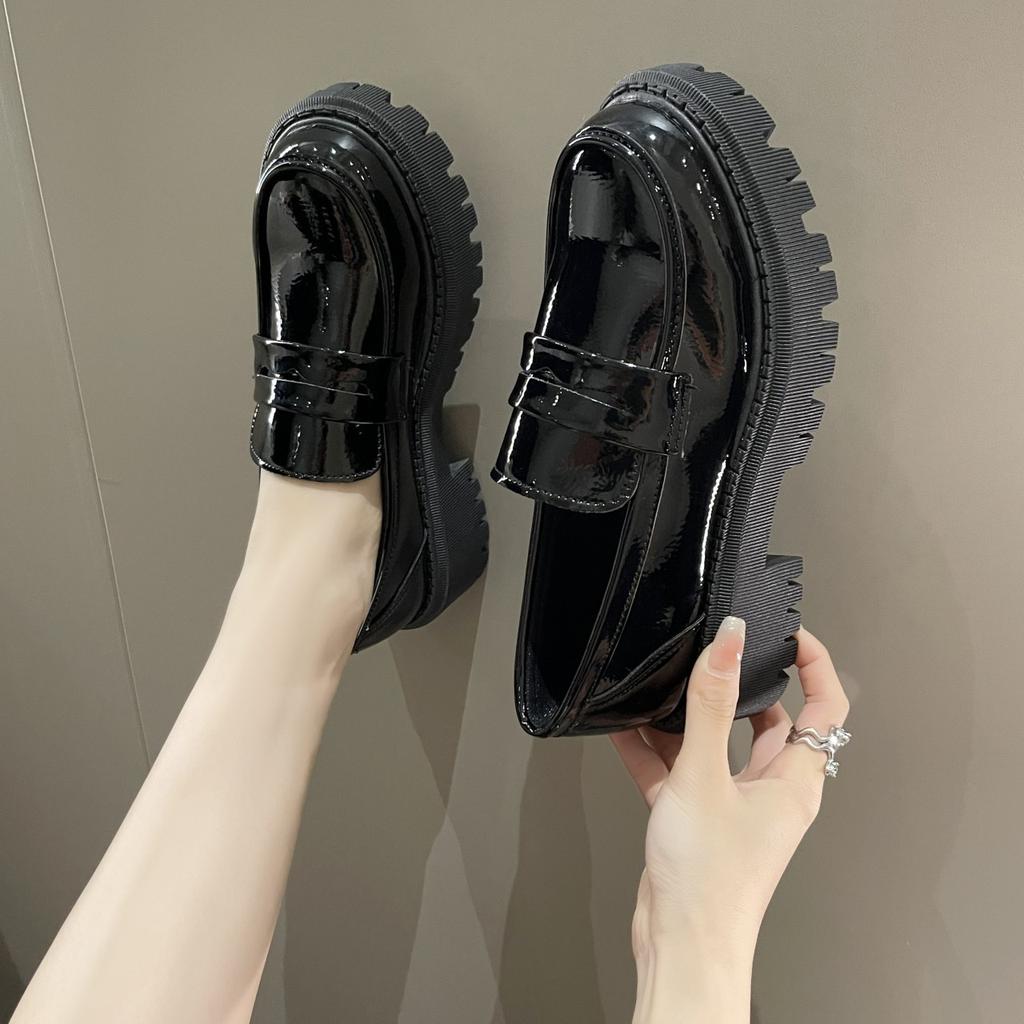 New Japanese Style College Student Shoes Cosplay Lolita Shoes for Women/Girl Fashion Black/Coffee Uniform Platform Shoes 2024