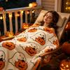 Halloween Pumpkin Throw Blanket for Holiday Decoration and Cozy Warmth