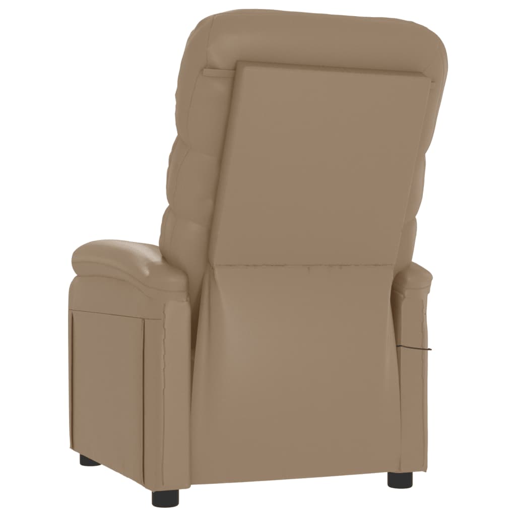 Massage Chair Cappuccino Brown Artificial Leather