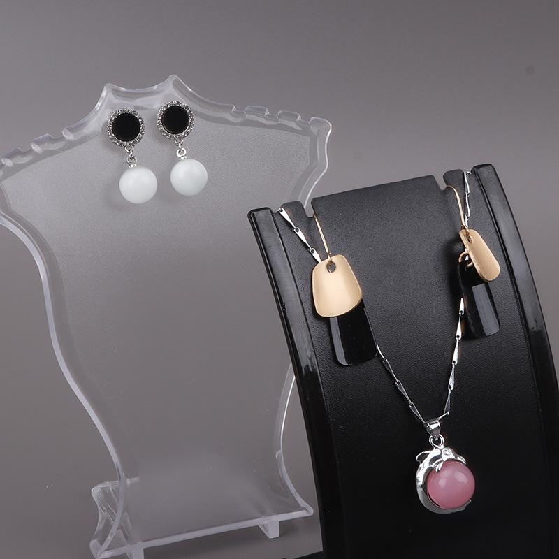 Acrylic Mini Necklace Display Mannequin Pendant Model Jewelry Holder Necklace Showing Stand Rack Earring Showcase