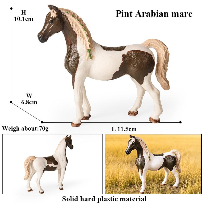 Oenux Original Forest Wild Steed Farm Animal Horse Realistic Model Action Figures Haflinger Ferghana horse PVC Figurines Toy Kid