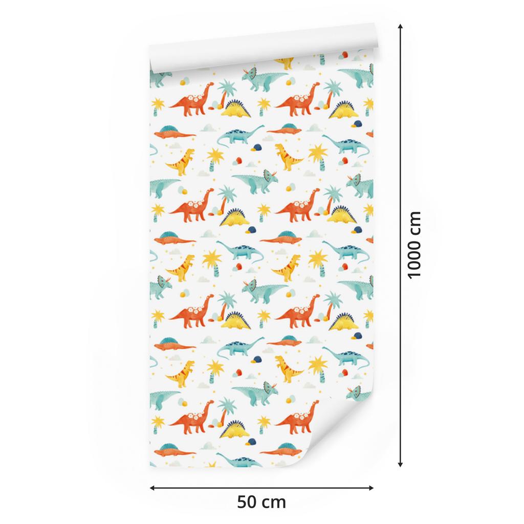 Dinosaurs wallpaper for living room and bedroom 50x1000