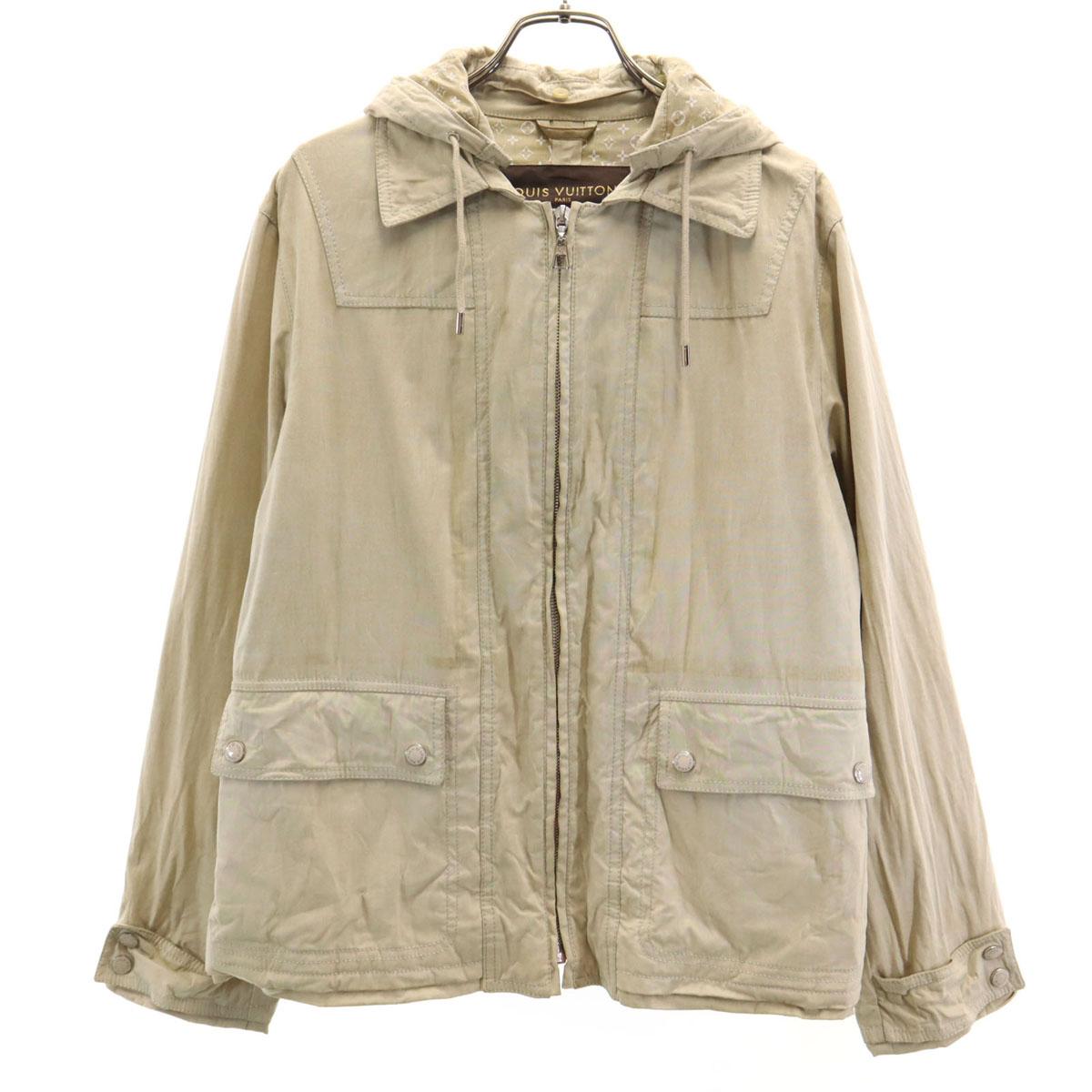 

LOUIS VUITTON made in Italy Hooded Jacket 38 beige Women Used