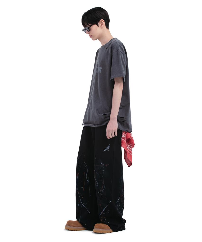 Depeugameoncheu Feather Painting Pants [Black]