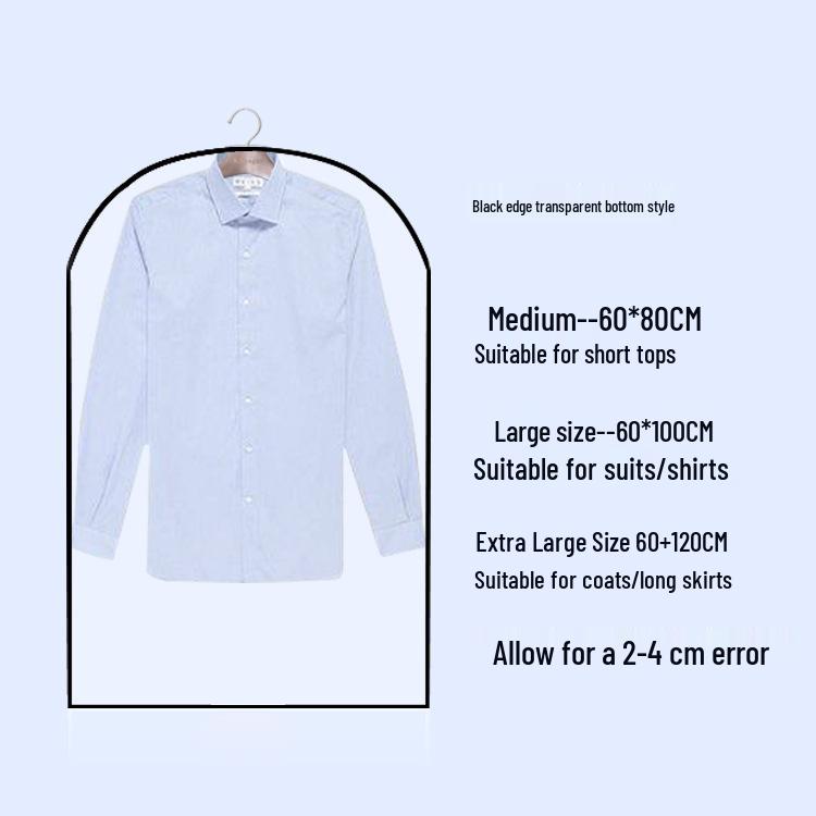 Transparent Thickened Dustproof Clothing Cover for Suits and Coats