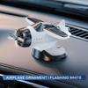 Car Solar Airplane Ornaments 360° Rotary Creative Car Center Console Solar Powered Aircraft Ornaments Car Interior Decoration Car Accessories