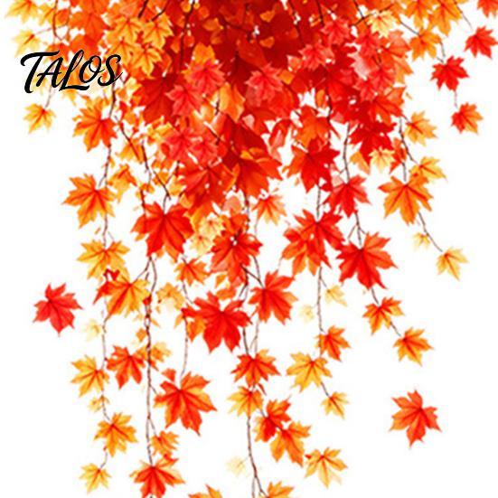 Decorative Maple Leaves for Windows 2Pcs Fall Window Clings, Hanging Leaf Decals, Reusable Autumn Thanksgiving Glass Stickers Static Party Supplies