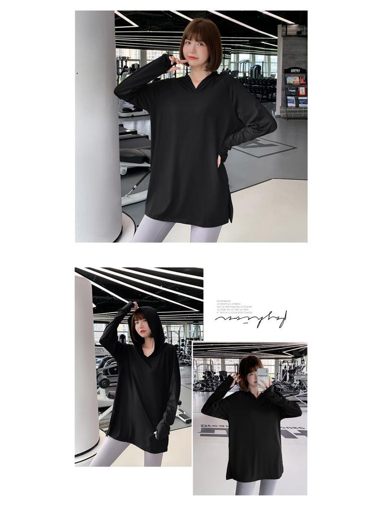 Women's Plus Size Slimming Sportswear Set: Hooded, Loose-Fit Yoga and Running Outfit for Spring and Autumn